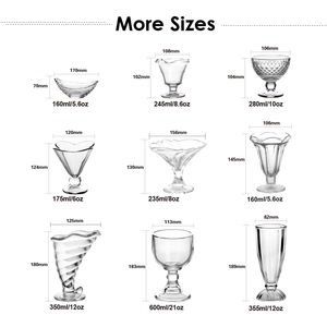 Vasos de Vidrio Transparente con Forma de Flor Pequeña Garbo al por Mayor para Postres, Jugos, Batidos, Helados y Sundae - Diseño Portátil - Product Image 5