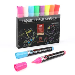 MOBEE P-520 8 couleurs stylo marqueur craie liquide multicolore usine approvisionnement en gros pour tableau noir stylos craie liquide à faible odeur