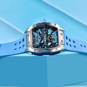 Reloj Mecánico Automático para Hombre PAGANI Design, Marca de Lujo YS018, Esfera Esqueleto, Cristal de Zafiro, Resistente al Agua 50M, Correa de Caucho Tonneau - Product Image 5
