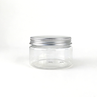 68mm 120ml 4oz <strong>Clear</strong> PET Food Grade Wide-Mouth Screw <strong>Top</strong> Storage Jar Aluminum Lids Spice Candy Nuts Flower Tea Cake Cosmetic Use