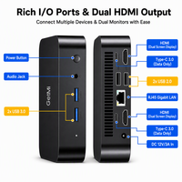 PC Mini Gaming Intel Core I5 6200U 8 16GB 256 512GB 4K Dual HD-MI Win 11/10 Langsung dari Pabrik, PC Desktop Kecil untuk Rumah dan Kantor