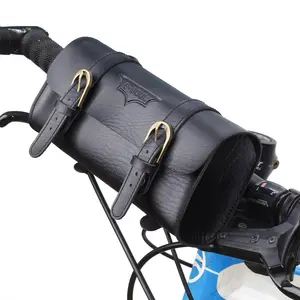 कस्टम लोगो रेट्रो शास्त्रीय पहाड़ एमटीबी सड़क बाइक चमड़े के बैग निविड़ अंधकार बर तहत सीट साइकिल बैग
