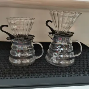 Hoch-Borosilikat-Tragbare Tropfflasche Übergießen Glas Kaffeemaschine Glas Kaffee-Teiltopf mit Triffel