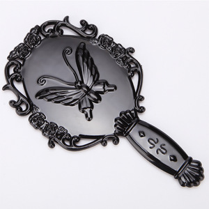 Round Plastic Vanity <b>Mirror</b> Black And <b>White</b> Traditional Design For Home Use Wedding - Product Image 2