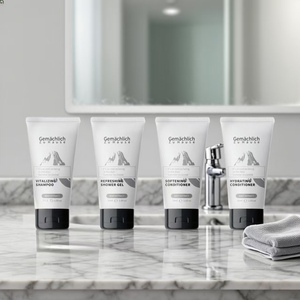 Ensemble d'articles de toilette d'hôtel personnalisés, écologiques, biodégradables, parfumés, hydratants et nourrissants : <span class=keywords><strong>Shampoing</strong></span> et <span class=keywords><strong>Gel</strong></span> <span class=keywords><strong>Douche</strong></span> - Product Image 1