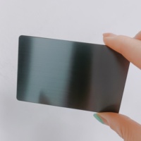 Cartes vierges en métal en acier inoxydable 304 bon marché pour graver/cartes de visite en métal personnalisées