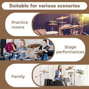 Tambourin Hi-Hat à double rangée avec 16 clochettes en laiton, montable sur support <span class=keywords><strong>de</strong></span> cymbales Hi-Hat, doré - Product Image 5