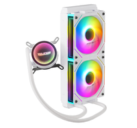 TEUCER NA-360 RGB Kipas CPU Terintegrasi Radiator Berpendingin Air Motherboard X99 Casing Komputer Generasi ke-13 Kipas 3PIN Bantalan Paduan 21dBA