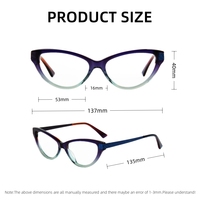 JNLOO RS2408 Monture optique à monture complète œil de chat à motif géométrique dégradé coloré, tendance, confortable, unisexe, convient à toutes les formes de visage