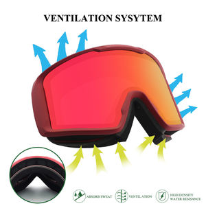 לוגו מותאם אישית משקפי שמש חורף גודל overstboard מסכה משקפי מגן שלג לגברים משקפי מגן אנטי ערפל גליליים - Product Image 3