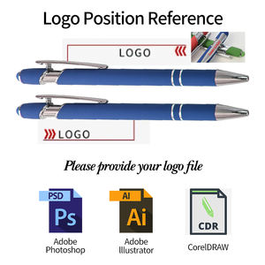 Pulpen Kustom Grosir Soft Touch Stylus Hadiah Promosi Iklan Personalisasi DIY Logo Anda Pulpen Promosi Bisnis Logam - Product Image 4