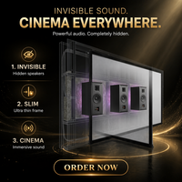 Écran de projection SHENGMU HK-01 acoustiquement transparent 16:9 en tissu tissé à cadre fixe pour cinéma maison
