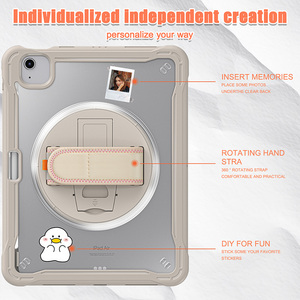 Durable TPU a prueba de golpes resistente transparente Tablet funda para <span class=keywords><strong>iPad</strong></span> <span class=keywords><strong>Pro</strong></span> 11/Air 4/Air <span class=keywords><strong>5</strong></span> <span class=keywords><strong>10</strong></span>,9 "Heavy Duty Hybrid Cover con correa para el hombro - Product Image 4
