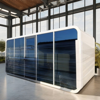 Maisonnette préfabriquée complète et populaire en forme de cabane Apple, en acier léger, portable, 20 pieds, 40 pieds, bureau modulaire, conteneur étanche