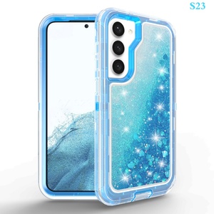 Funda para Teléfono Samsung S23 S24 S25 Ultra <span class=keywords><strong>Iphone</strong></span> <span class=keywords><strong>11</strong></span> 12 13 15 16 17 <span class=keywords><strong>Pro</strong></span> <span class=keywords><strong>Max</strong></span>, Bonita, de TPU+PC, 3 Capas, Antigolpes, con Purpurina Líquida - Product Image 4