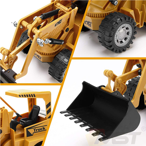 5CH 2.4GHZ Set Permainan Konstruksi Pura-pura RC <span class=keywords><strong>Bulldozer</strong></span> 1/24 Pemuat Depan Kendaraan Traktor RC Mainan Konstruksi Kendali Jarak Jauh - Product Image 5
