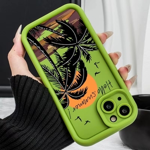 Hoàng hôn dừa cây Bán buôn giá Tùy chỉnh hình ảnh logo TPU trường hợp điện thoại cho <span class=keywords><strong>iPhone</strong></span> 16 15 14 13 12 11 Pro Max 7 8 cộng với 17 không khí - Product Image 4