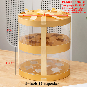 Caixa de embalagem de cupcakes de 6 a <span class=keywords><strong>8</strong></span> polegadas para outros alimentos de boa venda - Product Image 5