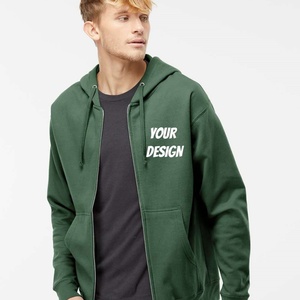 Créez votre propre sweat-shirt à capuche zippé brodé en 3D personnalisé - Multicolore - Sweat-shirt pour homme en polyester/coton - Product Image 1
