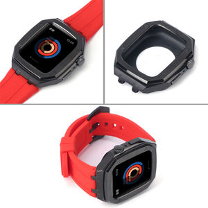 สายนาฬิกาซิลิโคนสำหรับ <span class=keywords><strong>Apple</strong></span> <span class=keywords><strong>Watch</strong></span> <span class=keywords><strong>Series8</strong></span> 7 6,เคสกันกระแทกสำหรับนาฬิกาสปอร์ตขนาด42มม. 44มม. 45มม. - Product Image 6