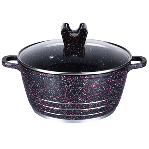 Casserole en aluminium moderne et classique, ustensile de cuisine, 16/20/22/24/26/28/30/<span class=keywords><strong>32</strong></span>/36/40 <span class=keywords><strong>cm</strong></span>, moulage sous pression, revêtement céramique marbré, compatible gaz - Product Image 3