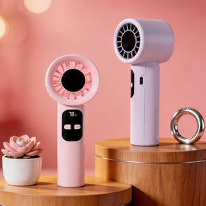 Ventilador Portátil de Mano LingPan con Pantalla Digital, 5W, Recargable por USB, Motor DC, Control por Botones - Product Image 2