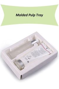 Nhà máy tùy chỉnh bột mía đúc ướt ép bao bì phân hủy sinh học Khay giấy dùng một lần cho chăm sóc da - Product Image 2