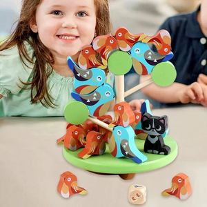 Board Battle Stem Fun Bird Balance <b>Building</b> <b>Blocks</b> Game Kids Wooden Stacking Toys - Product Image 6