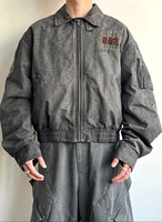 2025 OEM vente en gros personnalisé teinté aztèque gris patchs blouson aviateur