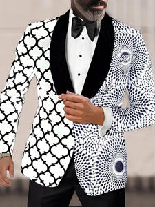 <span class=keywords><strong>S</strong></span>-4XL <span class=keywords><strong>Blazer</strong></span> stampato digitale abito Casual da uomo a maniche lunghe stile Business - Product Image 4