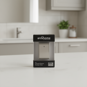 Botón pulsador cromado Archhome de 8 cm x 6,5 cm para herramientas Ecostop - Product Image 3