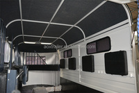 Grand espace pour remorque flottante à 4 chevaux avec boîte de chargement à angle Boîte d'expédition pour chevaux