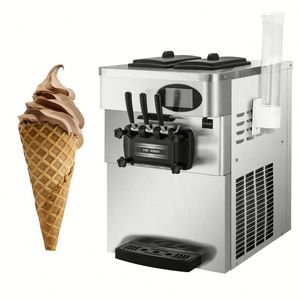 EU Warehouse Hot Sale Commercial YKF-826T Soft <b>Ice</b> Cream Machine With 2+1 Flavors R410a Countertop <b>Ice</b> Cream Maker with Cone - Product Image 6