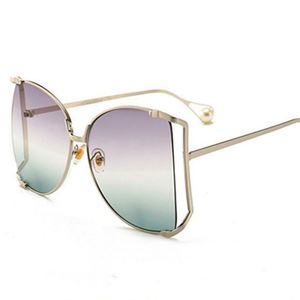 Nouvelles Lunettes de Soleil Femme Luxe Vintage Perle Tendance 2020, Verres Dégradés UV400, Monture Oversize Œil de Chat - Product Image 6