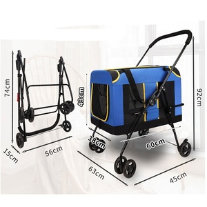 Vente en gros en usine <span class=keywords><strong>de</strong></span> grande poussette pour <span class=keywords><strong>chien</strong></span> <span class=keywords><strong>de</strong></span> haute qualité <span class=keywords><strong>de</strong></span> luxe 4 roues poussette pour animaux <span class=keywords><strong>de</strong></span> compagnie chat chariot pour <span class=keywords><strong>chien</strong></span> pour <span class=keywords><strong>chien</strong></span> - Product Image 3