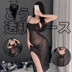 Sexy and alluring lingerie for women, including a long, transparent, mesh nightgown/sleeveless dress. Drop shipping available - Product Image 1