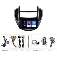Autoradio 2 DIN 9 pouces 4 cœurs avec lecteur DVD, GPS, amplificateur, Carplay et Android Auto pour Chevrolet Trax 13-16
