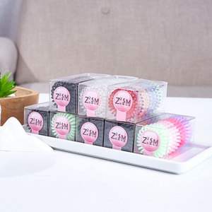 Élastiques à cheveux en forme de cordon téléphonique, couleurs bonbon, haute élasticité, dégradé de couleurs, usage quotidien, accessoires pour cheveux en résine plastique - Product Image 4