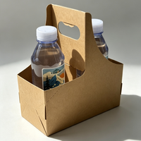 Boîte de transport pour deux bouteilles en papier kraft écologique avec impression UV et offset pour emballage cadeau de vin avec logo personnalisé