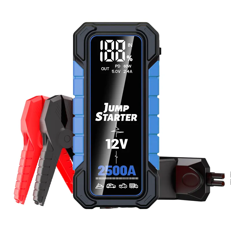 12V 2000A Carga inalámbrica Banco de energía Jump Starter USB Carga rápida Portátil Safe Jump Starter Boost