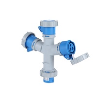 Prise répartitrice industrielle étanche IP67 à 3 voies 3 broches 240V 16A une entrée trois sorties ZNG-23316 multiprise industrielle