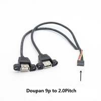 Kundenspezifisches 25cm USB 2.0 Datenverlängerungskabel mit PVC-Ummantelung und Geflecht für Computer-Kamera USB-Winkel-Schraubklemmenkabel