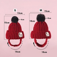 Ropa para mascotas Perro Gato Sombrero de punto Festival Traje de Mascota, Navidad Perro Gato Santa Sombrero Gorro de punto con Pompón, Lindo Animal Foto Prop