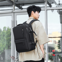 Genişletilebilir Naylon Unisex 20 35L Büyük Kapasiteli Su Geçirmez Nefes Alabilen Okul İş Seyahat Bagajı Bilgisayar Laptop Sırt Çantası