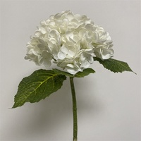 Hidrangea buatan putih bunga lateks 196 kelopak kualitas lebih baik mencari batang asli sentuhan asli bunga Hydrangea