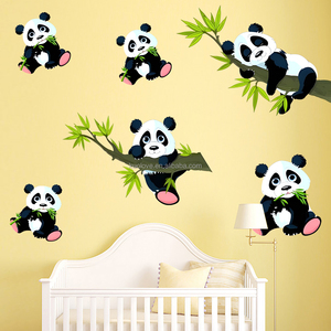 Autocollants muraux en bambou de panda mignon, décoration de salon, de bureau, de chambre à coucher, papier peint, autocollants autocollants - Product Image 5
