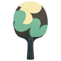 Raquette de tennis de table de haute qualité pour le divertissement sportif, raquette de ping-pong imprimée, bon prix