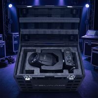 Boîte de transport rigide en plastique étanche IP65 noire avec rembourrage en mousse pour équipement d'éclairage DJ et effets de scène