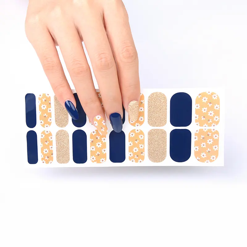 HuiZi — autocollants de manucure en feuilles, stickers pour ongles, décoration, French manucure