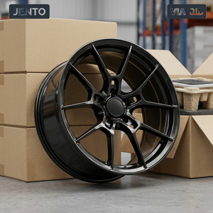 Rines Forjados Personalizados de 1 Pieza de 18 19 20 21 22 Pulgadas 5x112 5x120 en Negro Brillante para BMW M3 Audi S5 <span class=keywords><strong>Mercedes</strong></span> <span class=keywords><strong>C63</strong></span> JWL VIA - Product Image 4